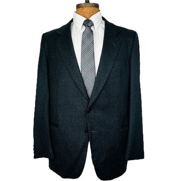 VTG CONTE Di ROMA Men's Sport Coat Blazer 100% Wool Gray 44R Italy - Picture 1 of 5